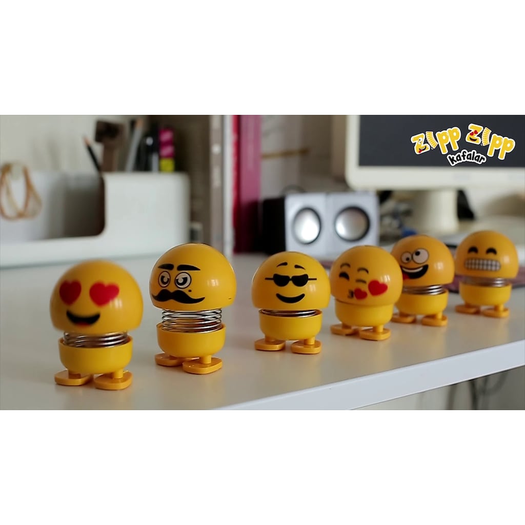 Zıp Zıp Kafalar Sevimli Kafa Sallayan Emojiler Çıın Kafalar - Görsel 4