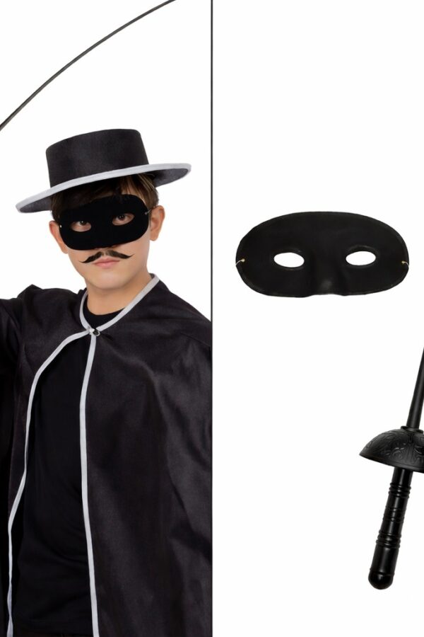 Zorro Kostüm Plastik Aksesuar Seti –  ve  (67 cm)