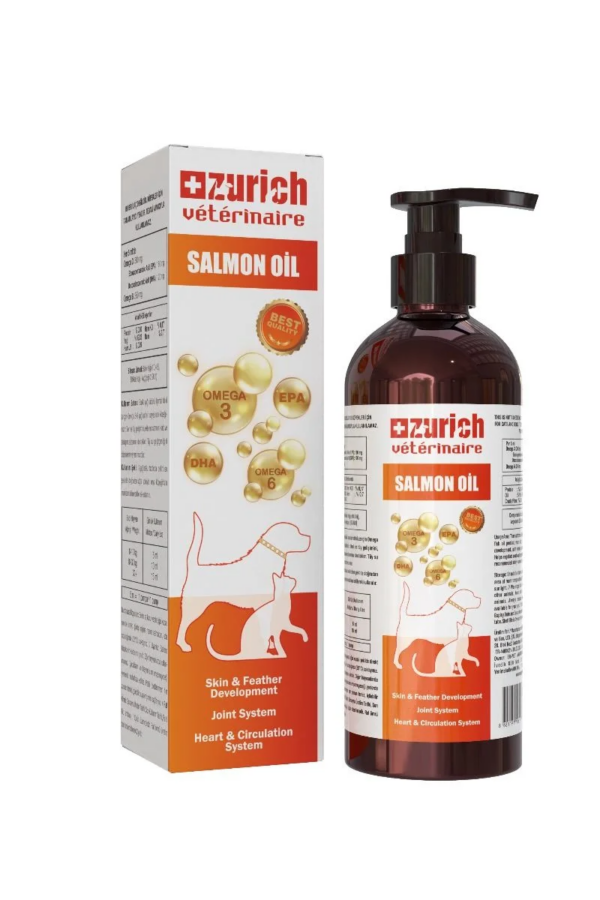 Veterinaire Salmon Oil / Omega 3 ve Omega 6 Sıvı Desteği 200 ml