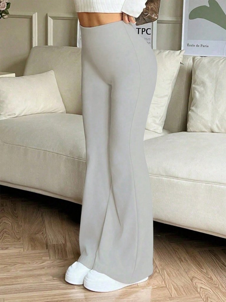 Kadın Yüksek Bel Ispanyol Paçalı Pantolon Tayt - Görsel 9