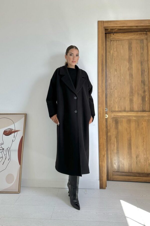 Bej Manşet Detaylı Kaban