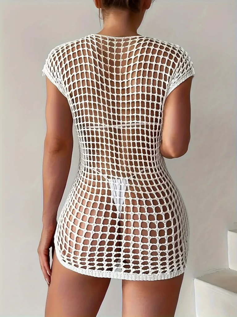 Kadın Kruvaze Detay Ajurlu Triko Pareo - Görsel 9