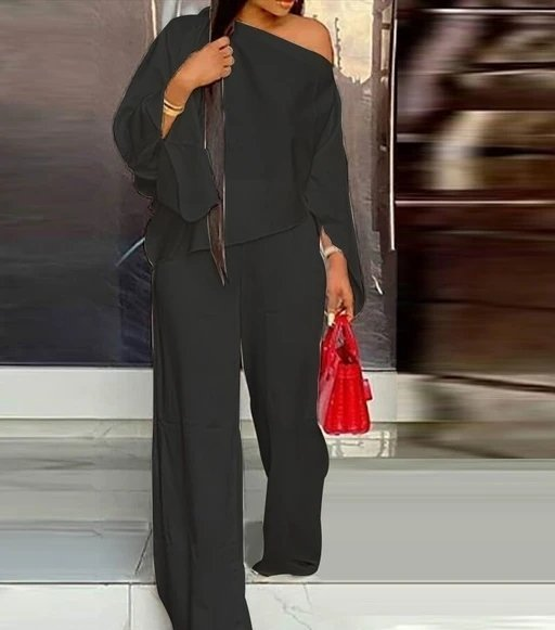 Kadın Uzun Kollu Tek Omuz Açık Ispanyol Kol Salaş Sandy Ikili Takım - Görsel 3