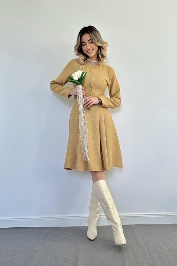 Vizon Kısa Klasik Elbise