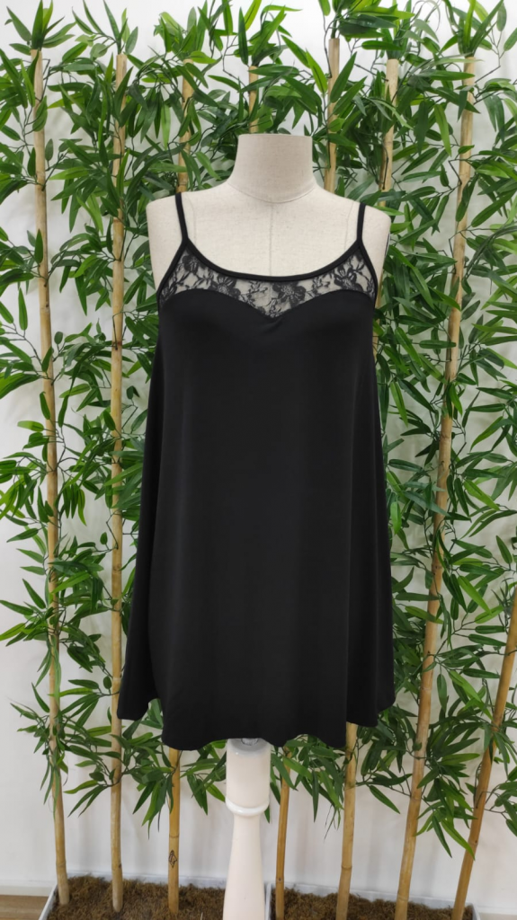 Kadın Askılı Yaka Dantel Detay Sandy Gecelik Elbise - Görsel 6