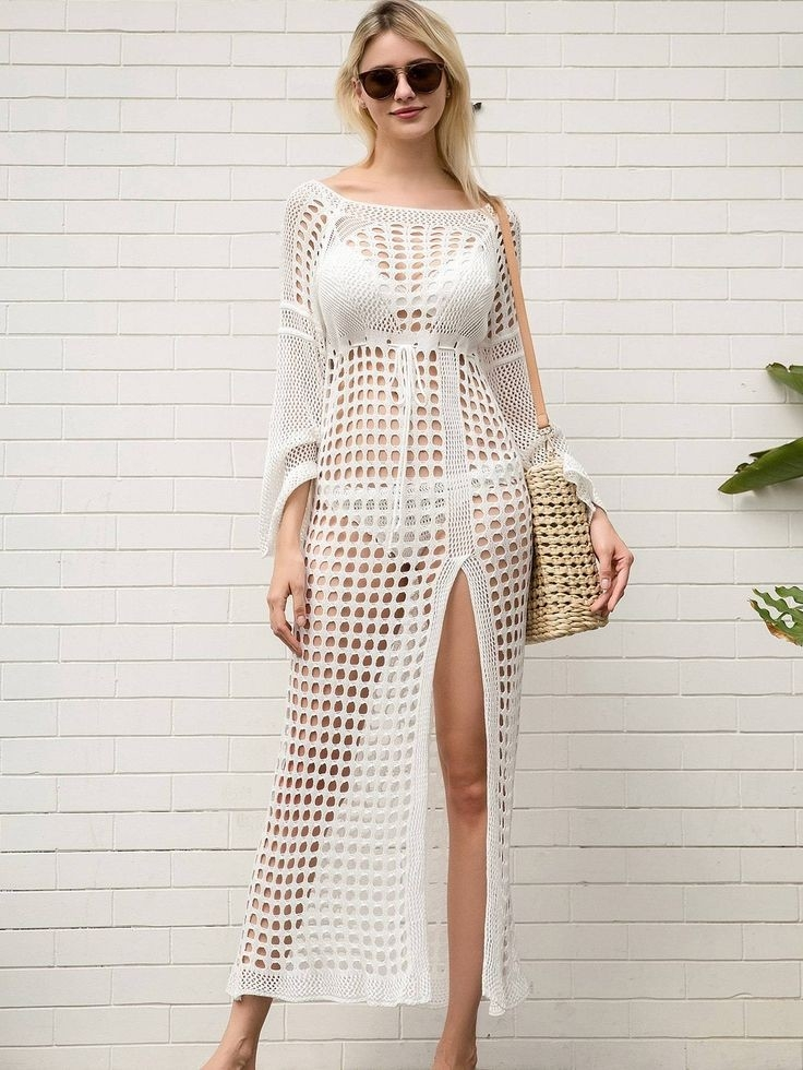 Kadın Ispanyol Kollu Triko Tam Boy Pareo - Görsel 2