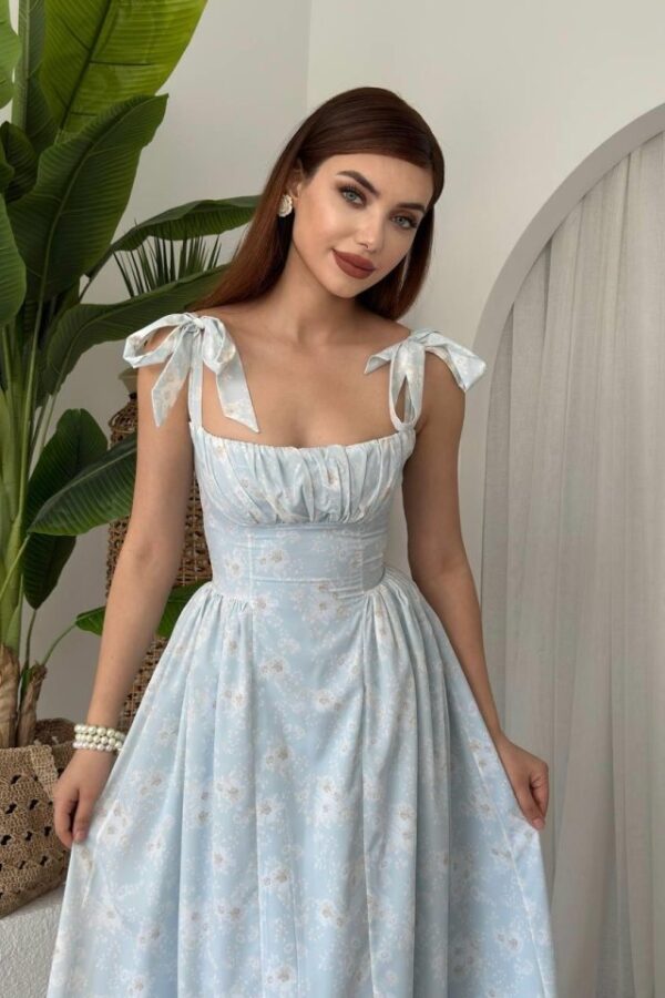 Khalesı Omuz Bağlamalı Elbise