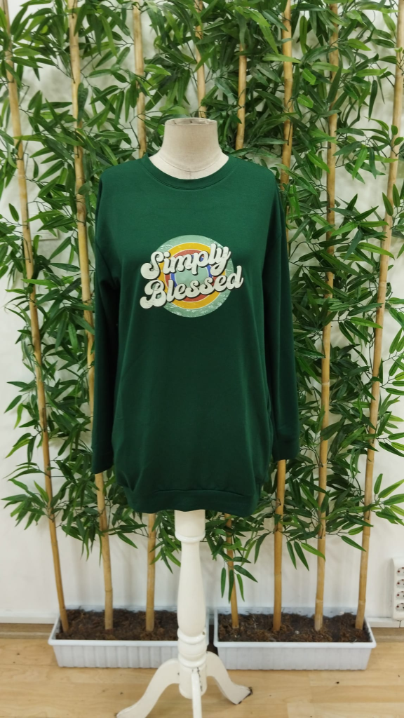 Kadın Uzun Kollu Bisiklet Yaka Yazılı Viskon Iki Iplik Elbise - Görsel 4