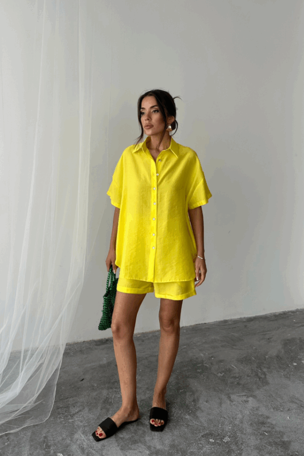 GÖMLEK - ŞORT TAKIM - Yeşil