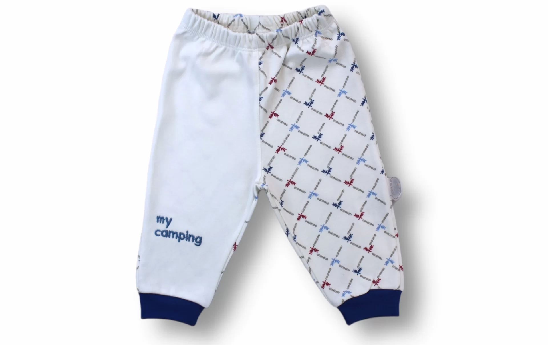 3-6 6-9 9-12 Ay My Camping Nakışlı Bandajlı Uzun Kollu Zıbınlı 3lü Erkek Bebek Takımı - Görsel 3