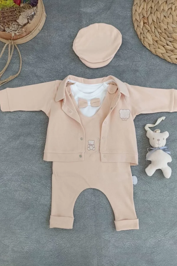 3-6 6-9 9-12 Ay Oyuncaklı Altınbaşak 5li Kız Erkek Bebek Takımı