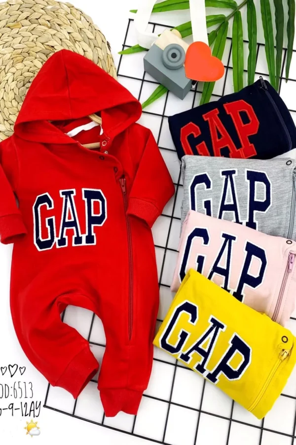 3-6-9-12 Ay Ef Boy Fermuarlı Çıtçıt Kapama Kapşonlu Uzun Kollu Kız Erkek Bebek Takımı Sarı