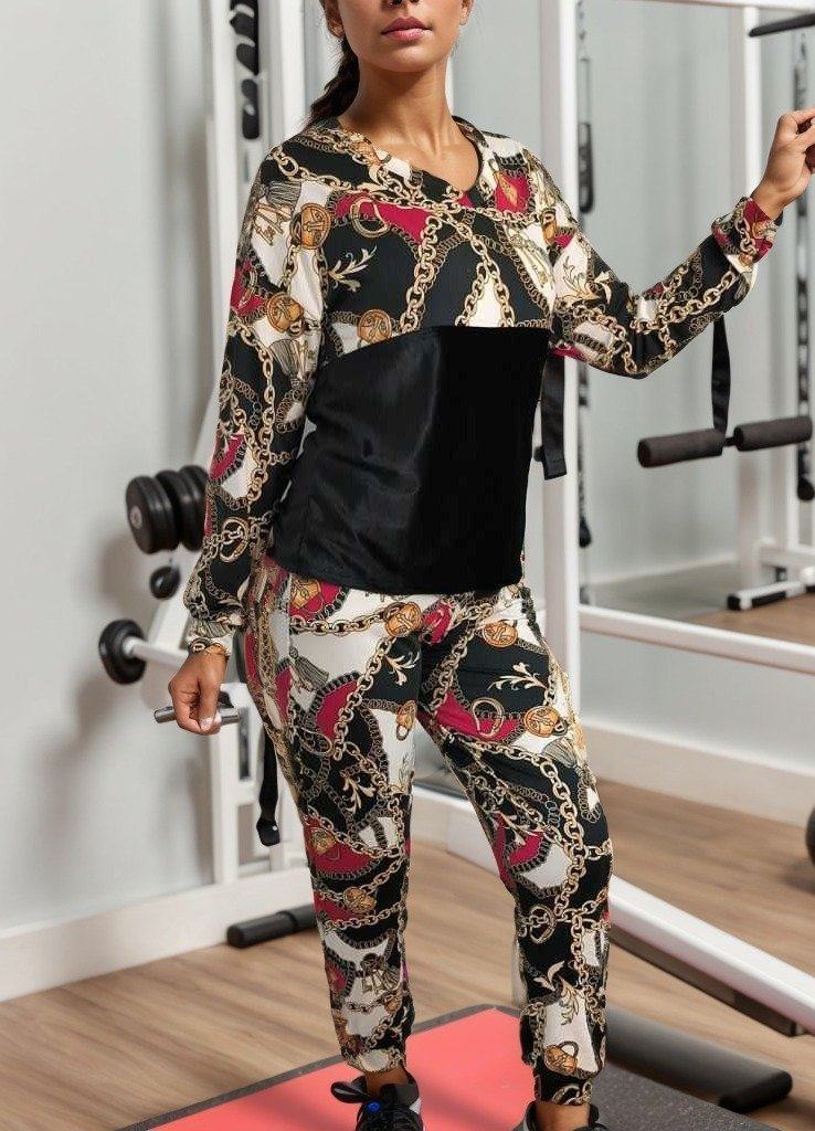 Kadın Uzun Kollu V Yaka Göğüs Altı Kadife Detay Mikro Ikili Takım - Görsel 5