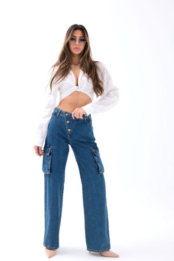 6519 KOT PANTOLON-MAVİ