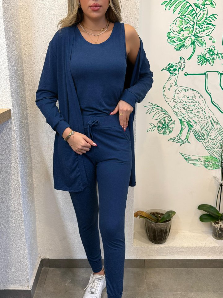 Kadın Uzun Kollu Hırka Atlet Ve Eşofman Yün Viskon üçlü Takım - Görsel 9