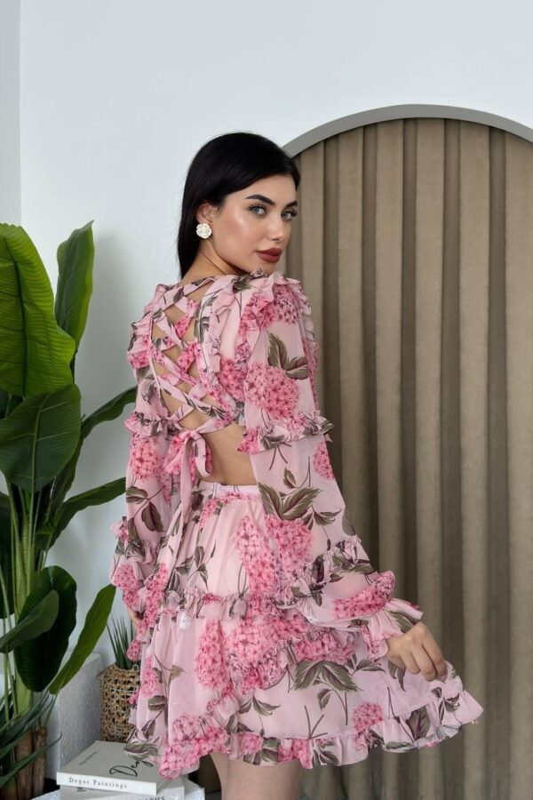 Avellino Sırt Dekolteli Elbise