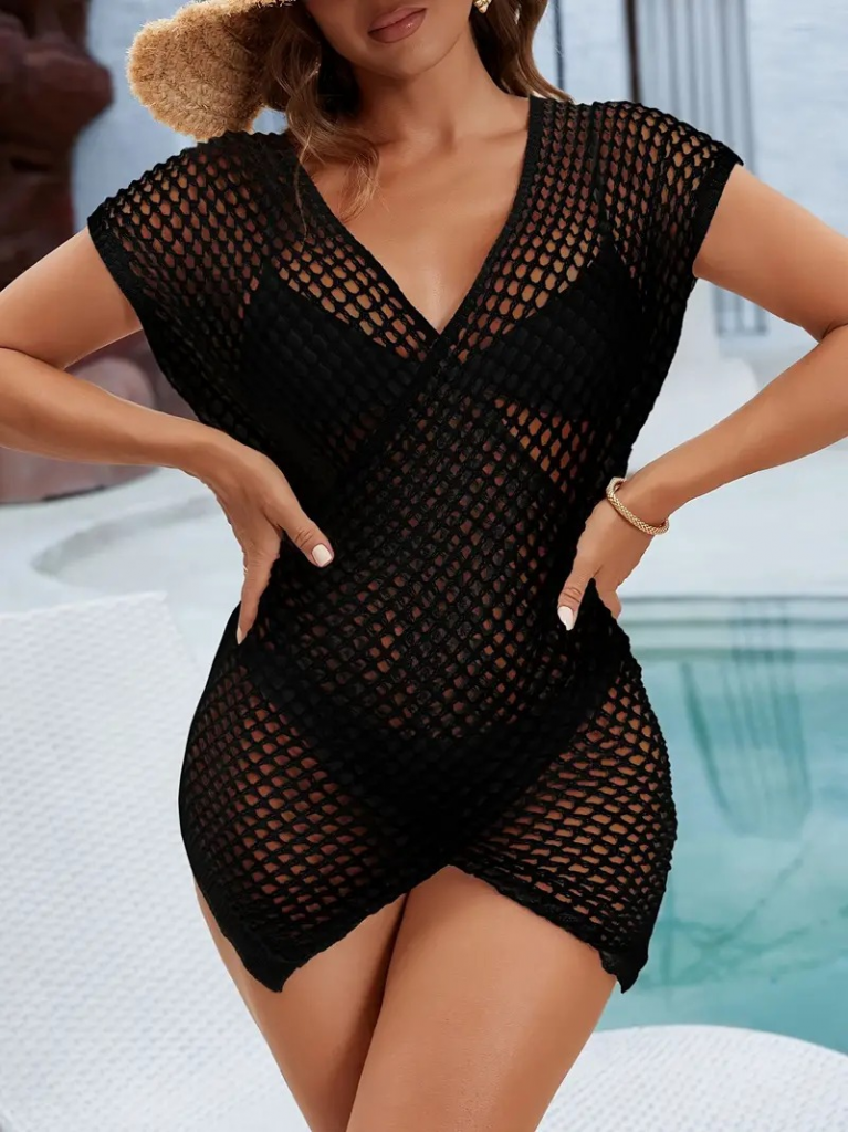 Kadın Kruvaze Detay Ajurlu Triko Pareo - Görsel 11