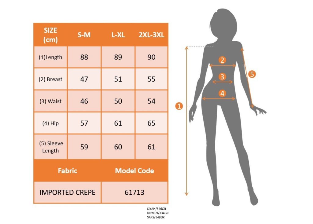 Kadın Uzun Kollu V Yakalı Kısa Ithal Krep Elbise - Görsel 4