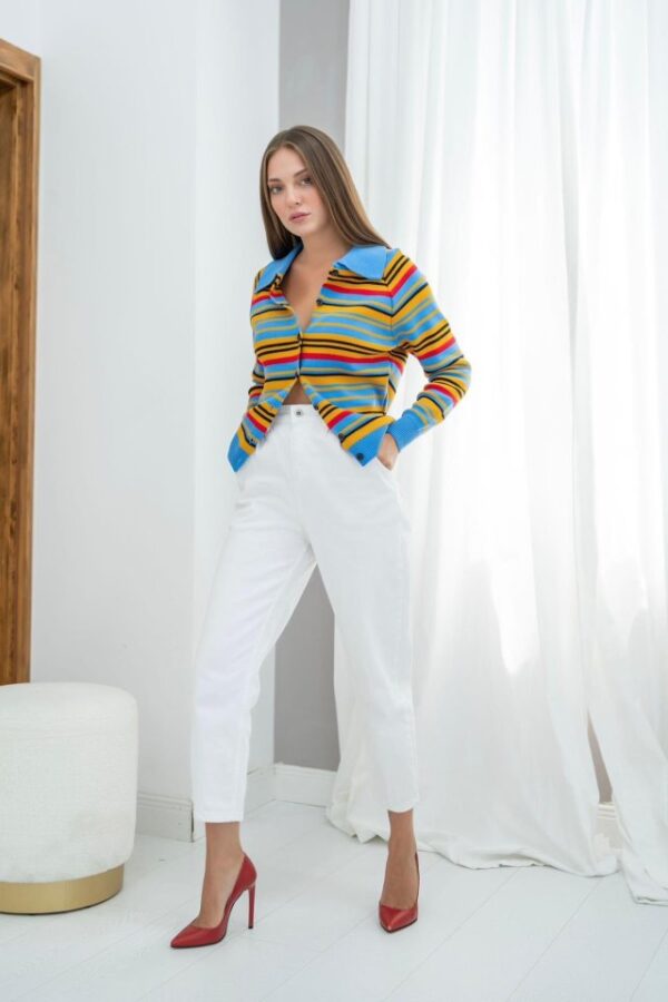 Mavi Renkli Triko Hırka