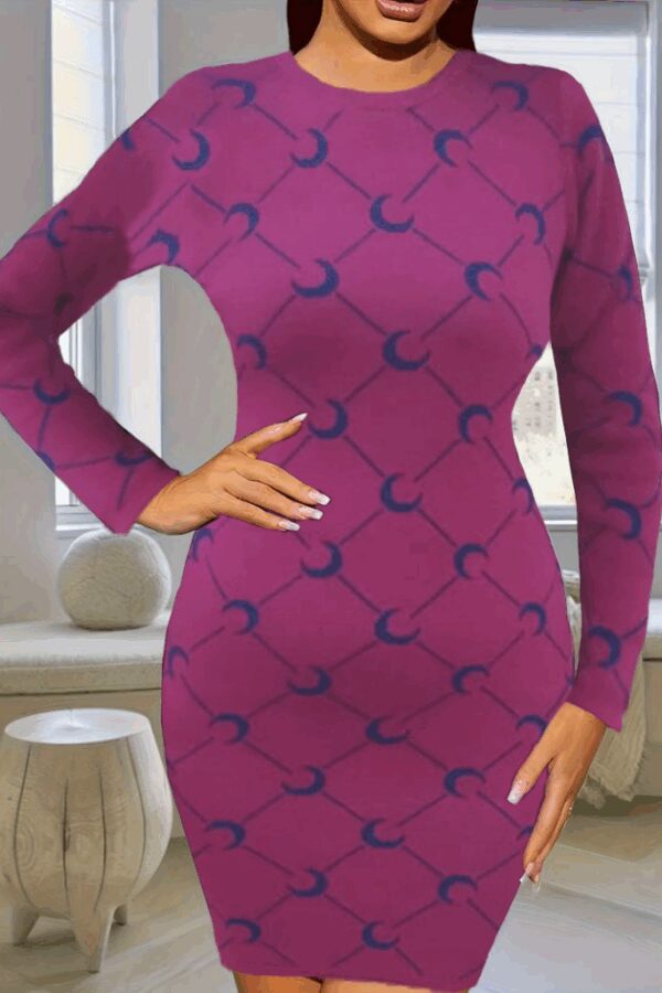 Kadın Bisiklet Yaka Uzun Kol Triko Mini Boy Elbise