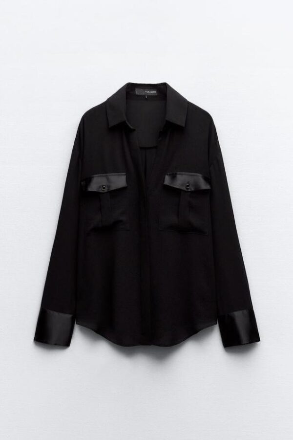 Kadın Cep Ve Manşet Detay Fırsat ürün Gömlek