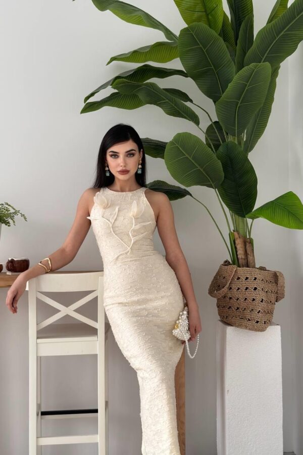 Lers Çiçek Detaylı Elbise