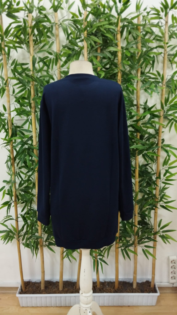 Kadın Uzun Kollu Bisiklet Yaka Yazılı Viskon Iki Iplik Elbise - Görsel 19