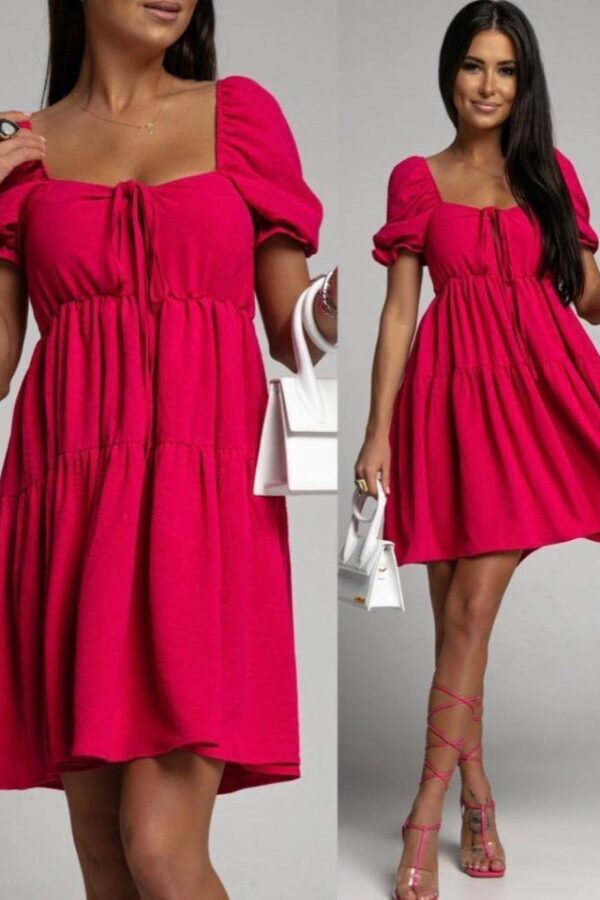 Kadın Aerobin Kumaş Büzgü Detaylı Fırsat ürün Mini Elbise