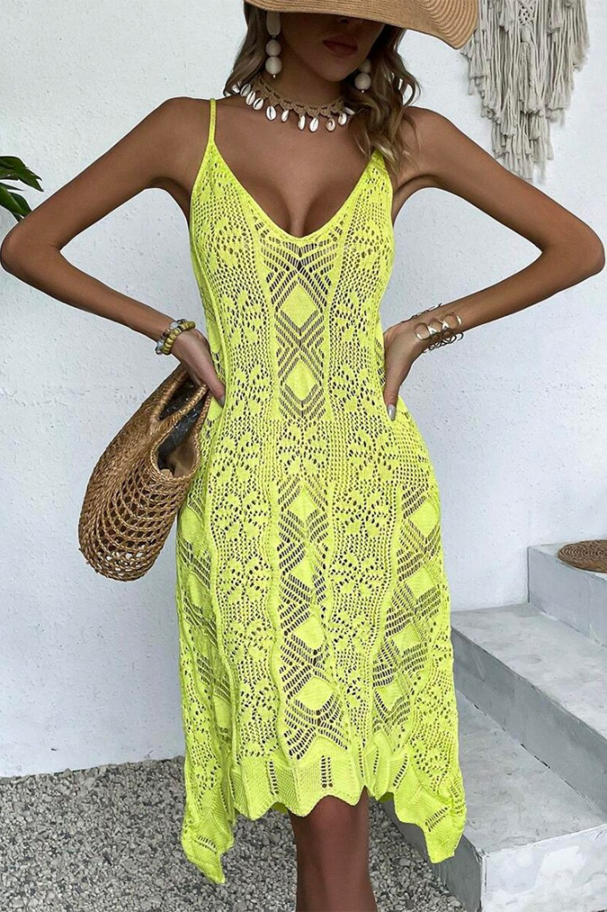 Kadın Ince Askılı Triko Elbise - Görsel 10