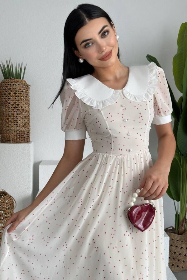 Aversa İnci Detay Şifon Elbise