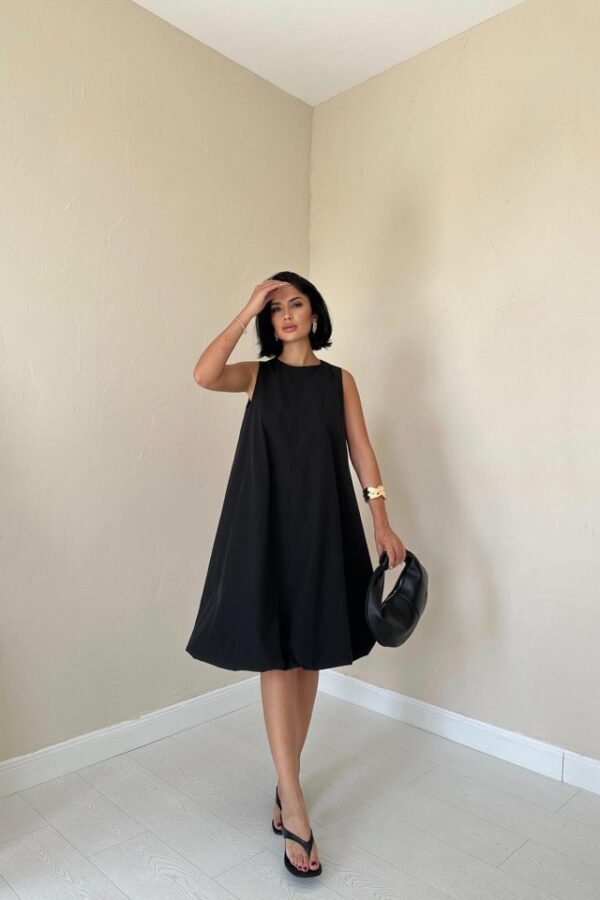 Siyah Comfort Balon Elbise