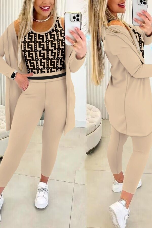 Kadın Uzun Kollu Krep üçlü Takım