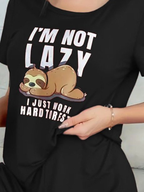 Kadın Kısa Kollu Bisiklet Yaka Baskılı Viskon Bluz Ve şort Ikili Takım - Görsel 2