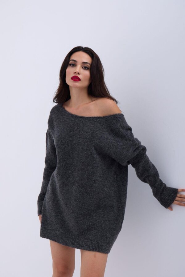 43221 TRİKO ARKA V SALAŞ KAZAK-ANTRASİT