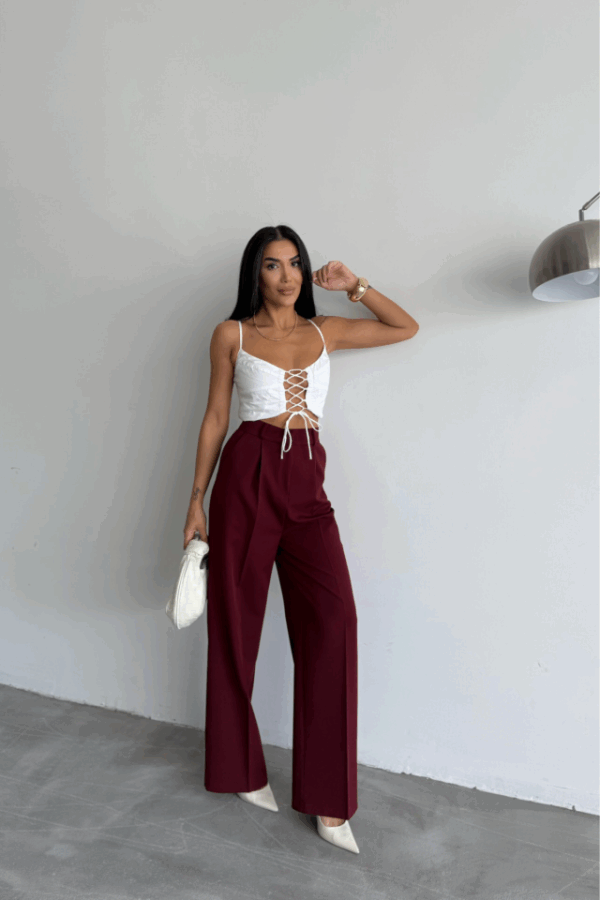 PALAZZO PANTOLON - Bordo