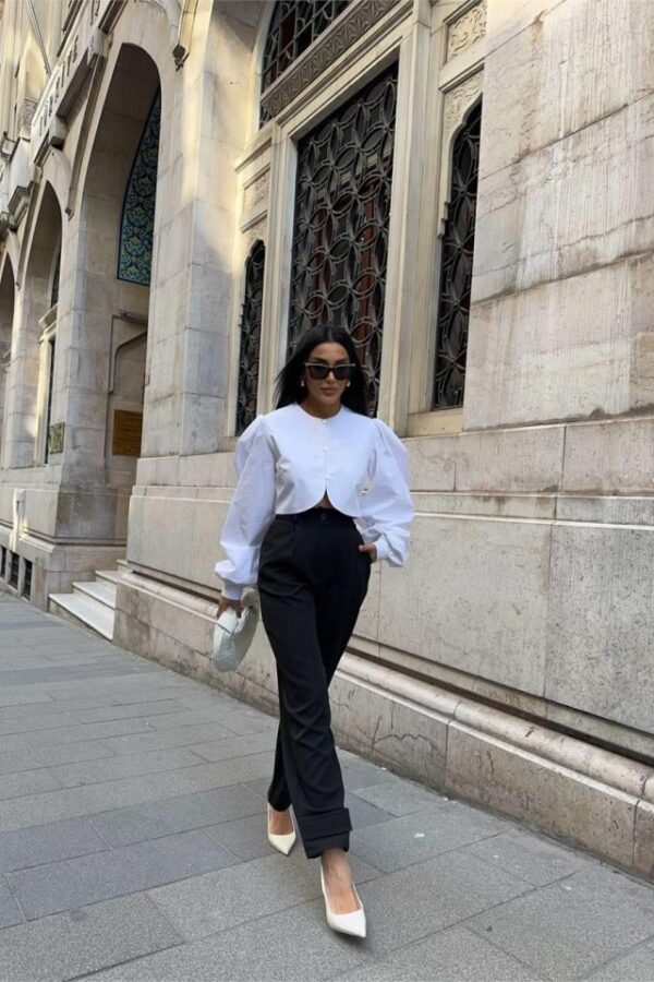 PAÇASI CIRTLI PANTOLON - Siyah