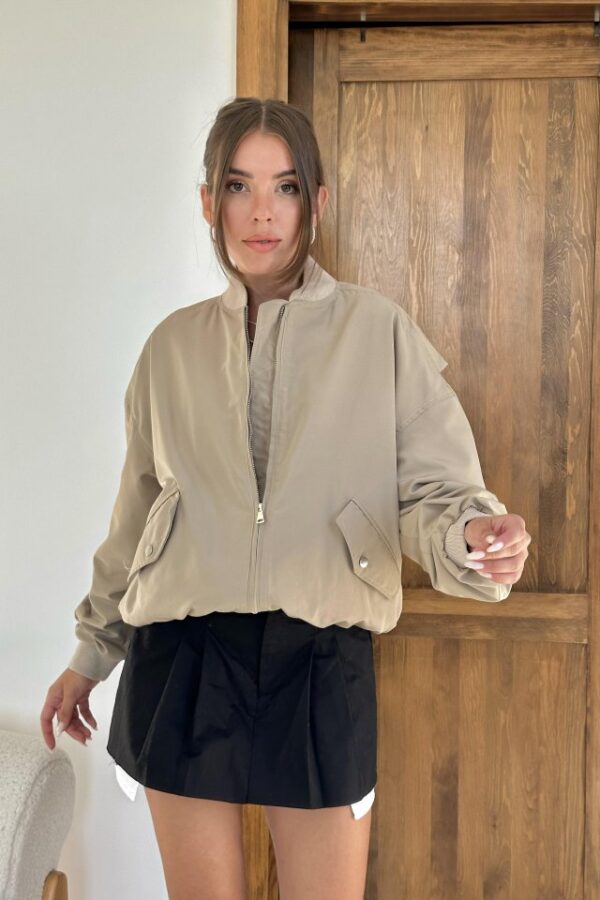 Kemik Parçalı Bomber Ceket