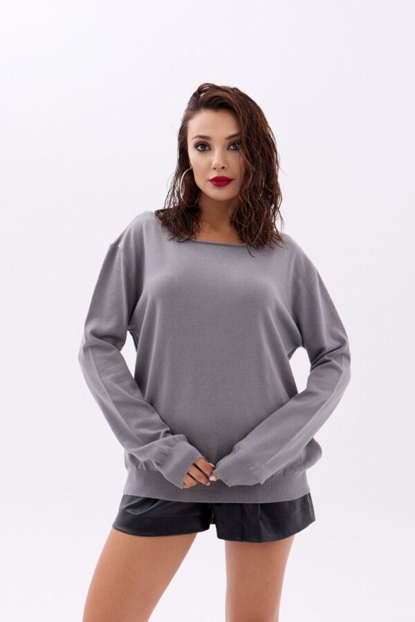 4216 TRİKO DÜZ SALAŞ KAZAK-ANTRASİT