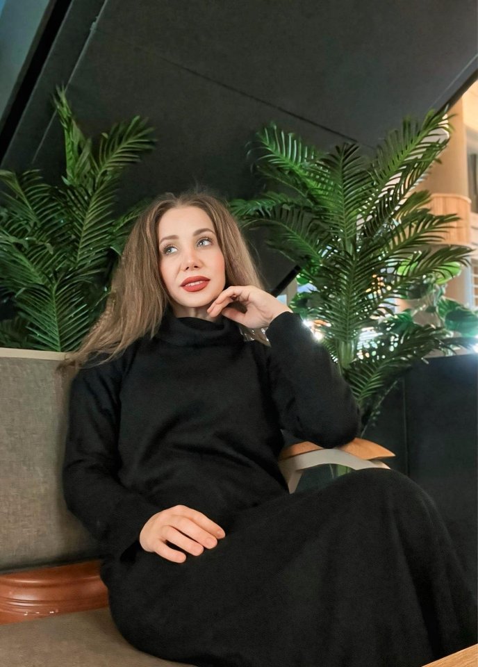 Kadın Uzun Kollu Boğazlı Midi Boy Triko Elbise (kemersiz) - Görsel 6