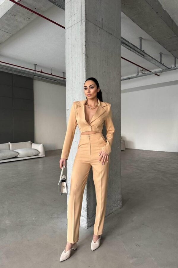 CEKET YAKA BEL DEKOLTELİ TULUM - Siyah