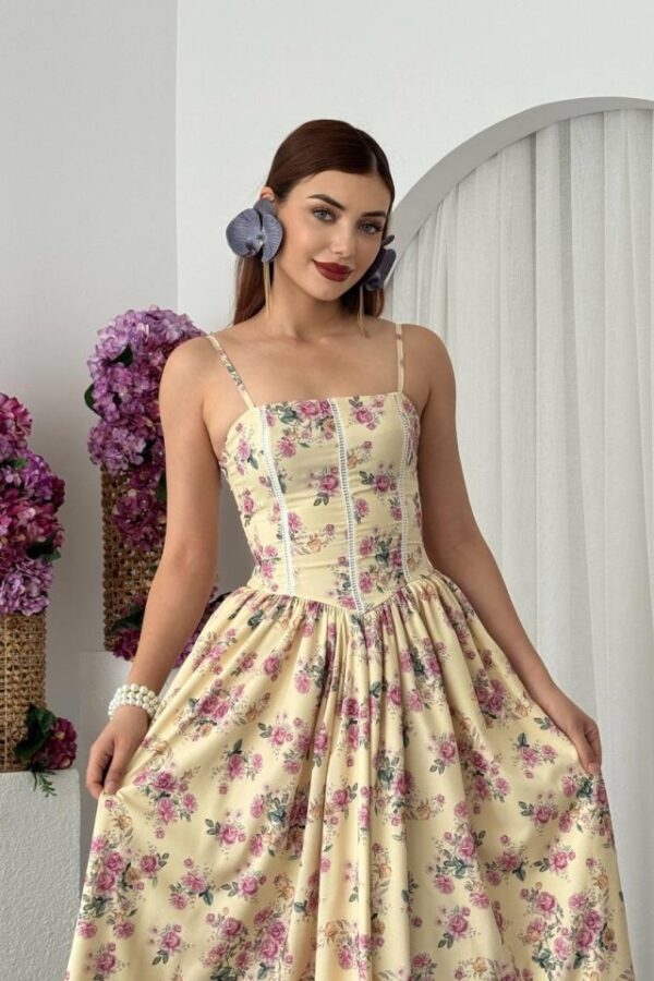 Pars İp Askılı Elbise