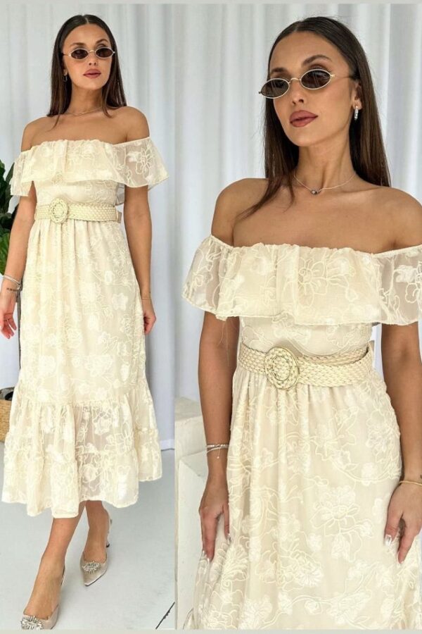 Reget Kemerli Elbise