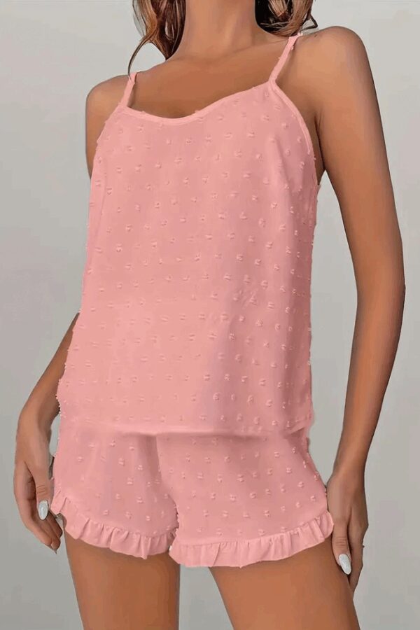 Kadın Ip Askılı Atlet Ve Alt Pon Pon Detaylı Aerobin Shortlu Takım