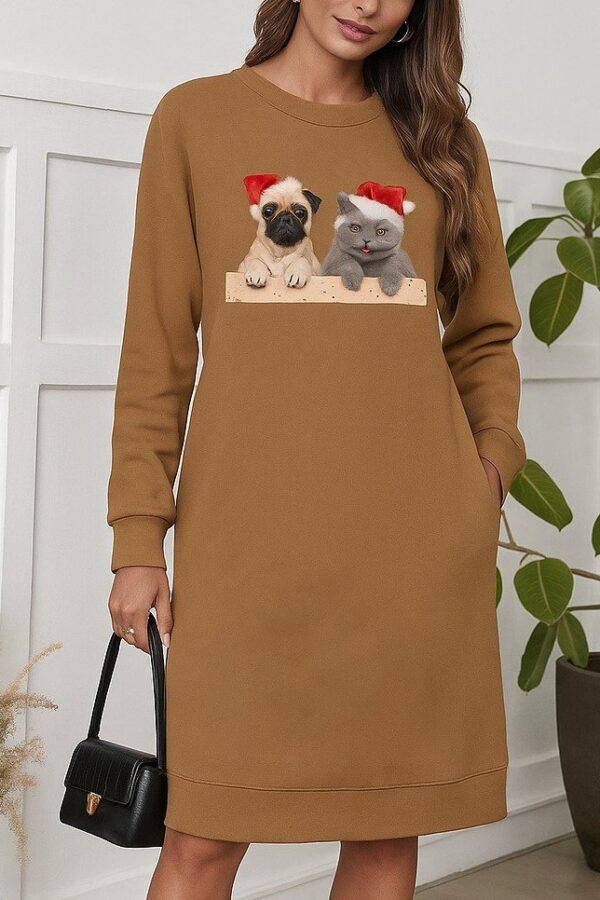 Kadın Uzun Kollu Bisiklet Yaka Desenli Viskon Iki Iplik Bluz