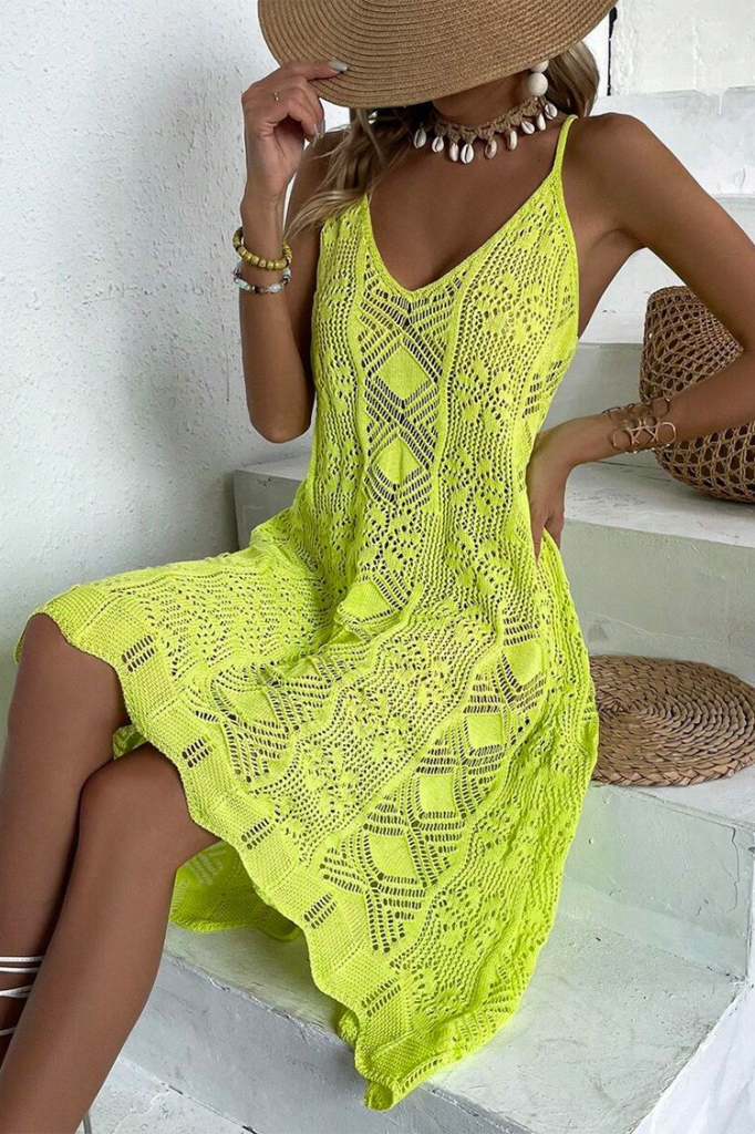 Kadın Ince Askılı Triko Elbise - Görsel 9