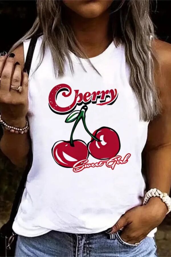 Kadın Kolsuz Bisiklet Yaka Desenli Viskon Bluz