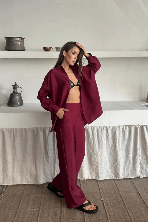 GÖMLEK-PANTOLON TAKIM CUPRA KUMAŞ - Yağ Yeşili