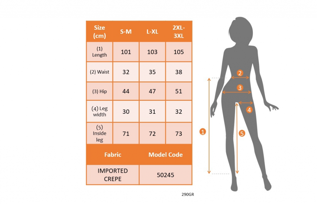 Kadın Beli Zincir Detaygeniş Paça Ithal Krep Pantolon - Görsel 5