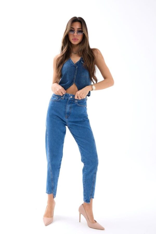 5682 KOT PANTOLON-KOYU MAVİ