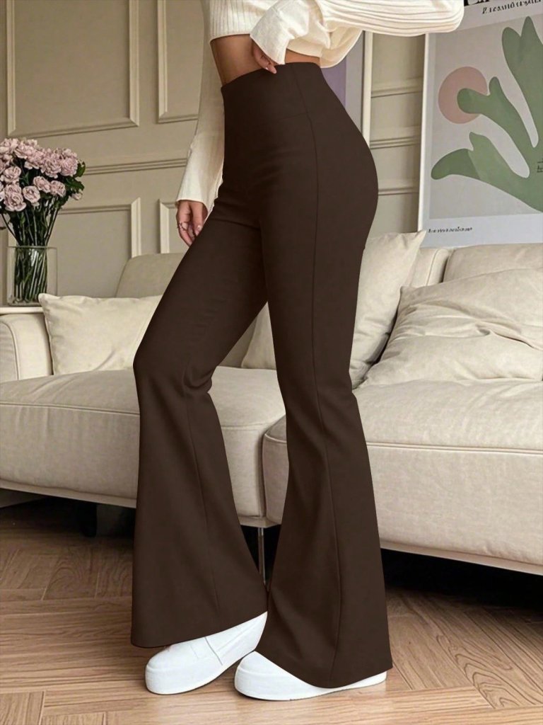 Kadın Yüksek Bel Ispanyol Paçalı Pantolon Tayt - Görsel 3